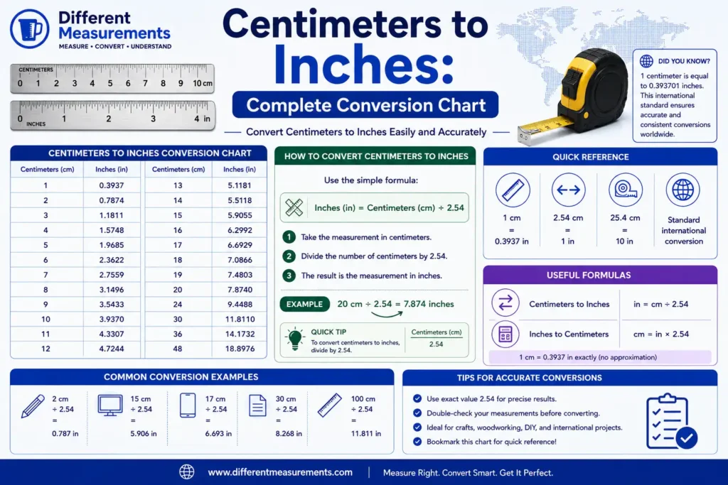 Centimeters to Inches