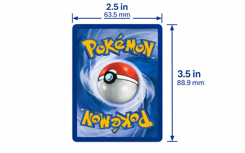 Pokémon card dimensions