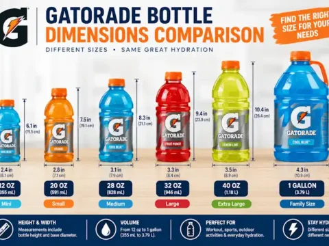 Gatorade Bottle Dimensions: Size, Height & Full Guide