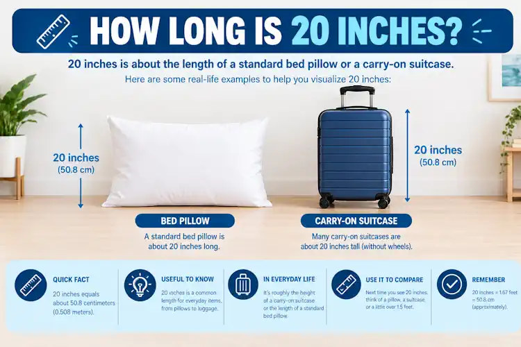 how long is 20 inches